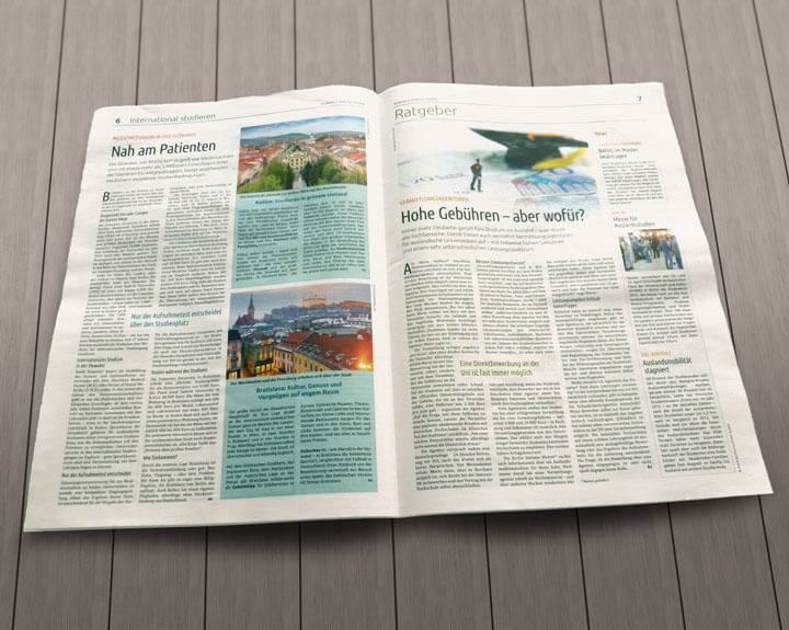 Zeitung Studieren in Anderswo Innentitel